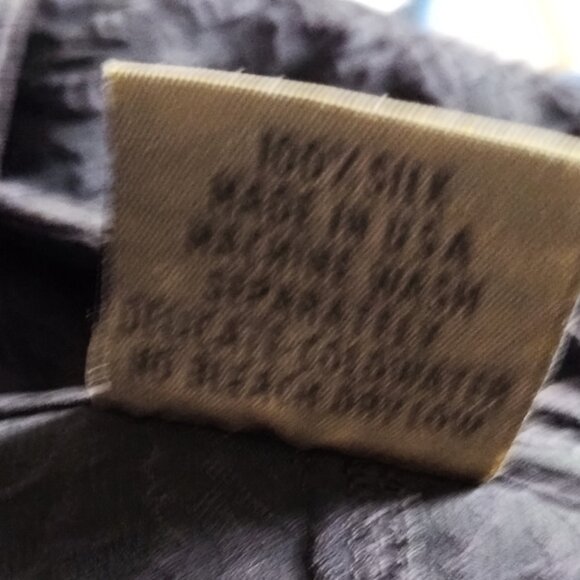 URU Black Hammered Silk Asymmetric Button Dress L - Picture 6 of 6